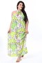 Women's Plus Size Green Halter Neck Unlined Crepe Fabric Dress 65N38323 - 8