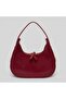 Women's Burgundy Patent Leather Baguette Bag - Baguette Claret Bag Medium Size - 2