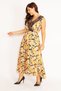 Women's Large Size Colorful Wraped Collar Long Dress 65n32941 - 5