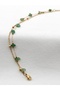 Non-Tarnish Steel Double Chain Aquamarine Natural Stone Bracelet - 5