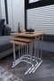3' Square Zigon Coffee Table Silver Leg Atlantic Pine - 4
