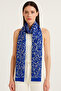 Blue Aura Pattern Stylish & Elegant Women's Accessory Satin Scarf 30X165Cm