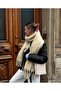 Unisex Puffy Lightweight Scarf Cream - 3