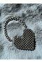 Silver Heart Bag Accessory Handmade Beaded Bag Ornament