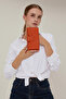 Genuine Leather Women's Wallet, with Phone Compartment |   Viva 3216 Orange - 4