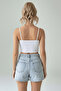 Recuperative Crop Top Stretchy Scuba Fabric Sports Blouse with String Straps Sports Bras - 3