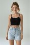 Recuperative Crop Top Stretchy Scuba Fabric Sports Blouse with String Straps Sports Bras