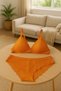 Unpadded Wire Free B Cup Lace Stylish Night Bustier Bra Panty Lingerie Set - 3