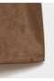 Suede Look Miniskirt - 8