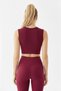 Women's Halter Neckline Gathering Crop Top Diver Sports Blouse Sports Bras - 2