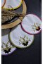 6 Pieces Cut Embroidered Brown Side Presentation Cocktail Napkin - 5