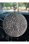 Mini Disco Ball - Crystal Rear View Mirror Ornament - Fun Car Accessory - Gift Car Ornament (6.5cm) - 6