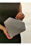 Women's Big Platinum Evening Clutch Night Chain Wedding Bag - 2