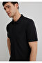 Black Modal Polo T-Shirt Slim Fit / Slim Fit 066157 -900