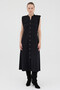 Black Gold Button Detailed Midi Dress 8125A - 2
