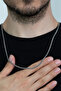 Thin Sports Model Men's Steel Necklace Chain Fox Tail 3mm 55cm Acb01K - 4