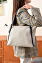 Original 3-Compartment Wide-Strap Women's Shoulder Bag Large Size 43*30 cm 6037 Stone Laci