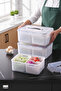 YAH XL Smart Kitchen Storage Box -Airtight Fridge & Pantry Organizers (2 Draining Baskets /Dividers)