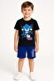Boys Sonic Printed Crew Neck T-Shirt Pocket Shorts Set