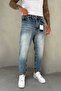 Men's Boyfriend Mold Blue Denim Fabric Jean Jeans Trousers Ke-778 - 3