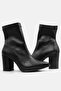 Women's Pointed Toe Boots Stretch High-Top Flexible Women's Heeled Boots - 4