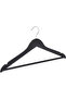 12 Economical Black Wooden Look Plastic Clothes Hangers - 5