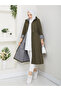 Striped Bondit Fabric Waterproof Trench Coat 120 cm Rc5010 - 4