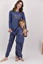 1426 Snow Funny Indigo Girls' Long Sleeve Pajama Set - 2