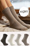 Women's Alpaca Wool Winter Terry Thick Crew Socks 4-Pack - 2