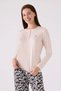 Women's Patterned Comfortable Fit Button-Down Collar Long Sleeve Pajama Set - 2
