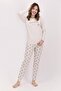 1432 Namast'Ay in Bed Creaming Women's Long Sleeve Pajamas Set