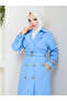 Double-Breasted Collar Belted Modest Trench Coat RC1103056 - 6
