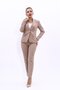 Single Button Classic Jacket & Slim Fit Trousers-Stone - 1044510