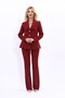 Yonca Jacket & Flared Trousers Set - Burgundy - 1027530 - 4