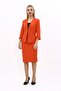 V-Neck Cropped Jacket & Plain Tight Skirt - Orange - 1016540 - 4