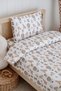 Baby Crib, Park Bed (60X120 cm) Duvet Cover & Sheet Set, Cotton Satin - Jungle