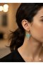 Ocean Vibes Triangle Stone Steel Women's Earrings - 2