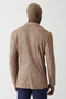 Men's 2 Button Double Slit Mono Collar Jacket Beige - 2