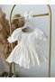 Baby Girl and Child Off-White Dress |   Ruffled Cotton with Bow on the Back - 6