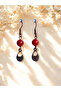 Jasper & Lapis Natural Stone Bohemian Drop Dangle, Women's 2-Piece Earring Set, Red-Blue - 2