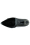 Roland Anthracite Satin Stone Pointed Toe Thin Goblet Heeled Evening Dress Shoes - 8