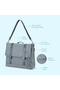 Dad's Diaper Bag w/ Changing Mat & Stroller Straps - Grey - 5