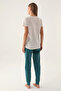Sun Beige Women's Short Sleeve Pajama Set - 5