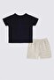 Baby Boy 2-Piece Short Sleeve T-shirt Set - Cream - 3