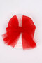 Red Tulle Bow Girl's Clip Buckle - 2