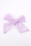 Lilac Glitter Tulle Bow Girl Child Clip Buckle - 2