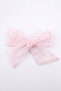 Powder Glitter Tulle Bow Girl Child Clip Buckle - 2