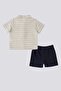 Baby Boy 2-Piece Short Sleeve T-Shirt Set - Navy Blue - 3