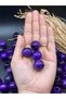 20 mm Purple Wooden Beads (50 Gr 23 Pieces) Wide Hole Diameter 7 mm Macrame Bag Bracelet Jewelry Colorful - 2
