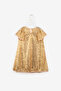 Gold Sequined Girls' Dress-Siri - 5